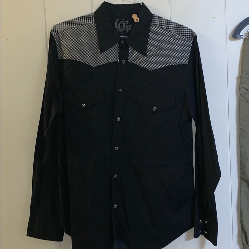 Guess large button down shirt